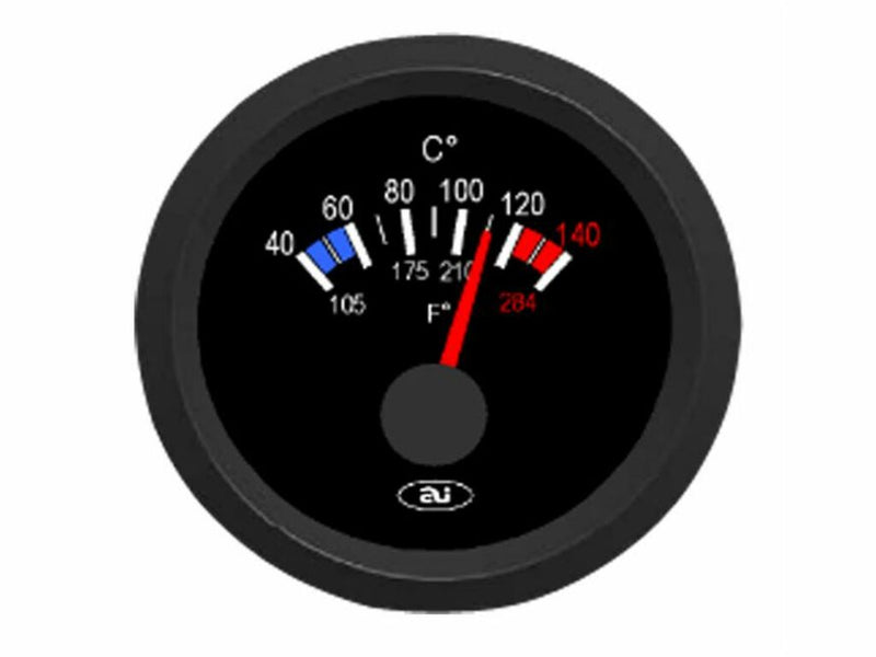 Indicatore temperatura acqua analogico 40-120° da 24V Confezione da 1pz