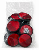 Catarifrangente con vite M5 rosso Ø 60mm confezione da 10 pezzi