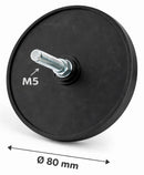 Catarinfrangente con vite M5 rosso Ø 80mm confezione da 20 pezzi
