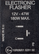 Intermittenza con 3 poli 12V 90 flash/minuto
