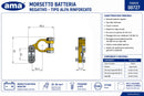 Morsetto Batteria Ottone Negativo Cavo 25-50mm² confezione da 15 pezzi