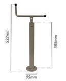 Servotimone con manovella superiore 40x532mm portata 200kg