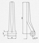 Cerniera tipo "Roma" Ø 17mm confezione da 3 pezzi