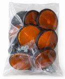 Catarifrangente con vite M5 arancione Ø 60mm confezione da 10 pezzi
