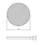 Catarifrangente adesivo bianco Ø 60mm confezione da 10 pezzi