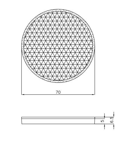 Catarifrangente adesivo bianco Ø 60mm confezione da 10 pezzi