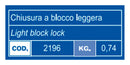 Chiusura a blocco leggera Ø 30mm