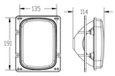 Proiettore anteriore 191x135mm adattabile New Holland 5138349