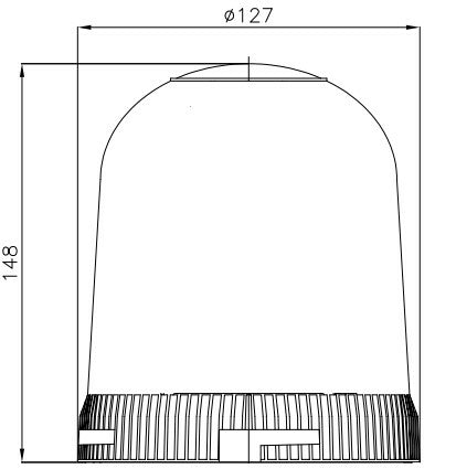 Calotta per lampeggiante ambra serie Pulsar-Ajba