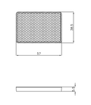 Catarifrangente adesivo arancione 57x39mm confezione da 10 pezzi