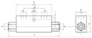 Valvola di blocco doppio effetto da 1/4"