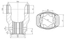 Forcella esterna adattabile Walterscheid profilo S5,32x76