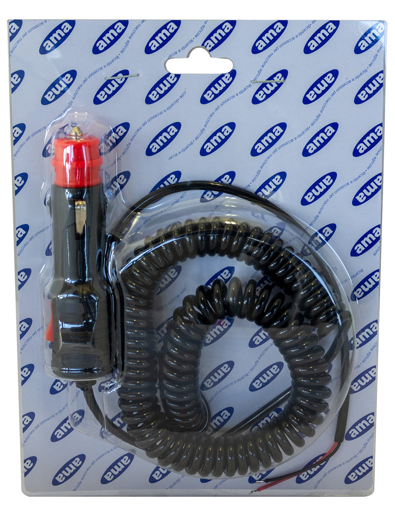 Cavo spiralato con spina accendisigari on/off 3,5m