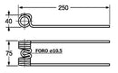 Dente ranghinatore adattabile Ima la Rocca E Sama filo 5,8 lunghezza 250