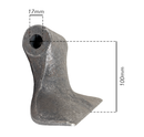 Mazza trincia larghezza 180mm lunghezza 100mm attacco 70mm e foro Ø 17mm adattabile a originale Ferri