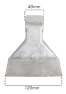 Mazza trincia larghezza 120mm lunghezza 110mm attacco 40mm e foro Ø 16,5mm
