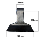 Mazza trincia larghezza 120mm lunghezza 110mm attacco 40mm e foro Ø 16,5mm