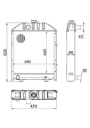 Radiatore adattabile Landini/Massey Ferguson 1824627M91