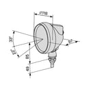 Faro lavoro alogeno Ø 118 mm orientabile con interruttore
