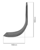 Zappa sx adattabile Howard "u-e" Ar 80x7,foro 12,5 confezione da 10 pezzi