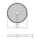 Catarifrangente bianco con foro Ø 60mm confezione da 10 pezzi