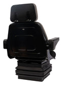 Sedile Top in tessuto nero completo di sospensione meccanica e guide