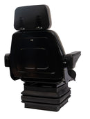 Sedile Top in tessuto nero completo di sospensione meccanica e guide