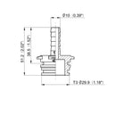 Portagomma dritto Arag con attacco T3M e diametro 10mm confezione da 10 pezzi