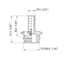 Portagomma dritto Arag con attacco T3M e diametro 13mm confezione da 10 pezzi