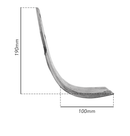 Zappa DX 45x5mm Foro Ø 42mm Goldoni confezione da 3 pezzi