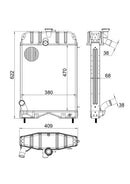 Radiatore adattabile Massey Ferguson 1660499M92