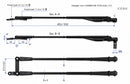Bracci paralleli terg,lung,450-533mm