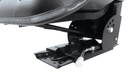 Sedile avvolgente con molleggio in sky nero larghezza 590mm