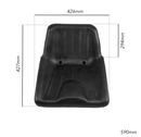 Sedile Seat 1 tipo E in poliuretano autopellante nero