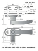 Maniglia finestrino destra in plastica