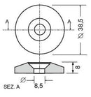Borchia per cabine con foro svasato Ø 8,5mm confezione da 10 pezzi