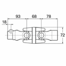 Giunto cardanico doppio adattabile ByPy cat.1 con Ø crociera 22x54mm