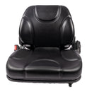 Sedile MUL020MA in sky nero con sospensione meccanica microswitch e cintura