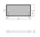 Catarifrangente arancione 107x51mm 2 fori Ø 4mm confezione da 10 pezzi
