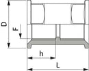 MANICOTTO 3/4"F. confezione da 5 pezzi