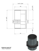 NIPPLO 2" FILETTO LUNGO confezione da 10 pezzi