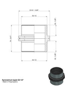 NIPPLO 2"1/2 SIMMETRICO confezione da 2 pezzi