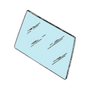 Cristallo parabrezza posteriore adattabile al riferimento originale Fiat/Ford 51780304 e New Holland 82016997