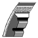 Cinghia trapezoidale standard in gomma telata AVX10mm 950 adattabile al riferimento originale Fiat 4975233