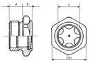 Spia livello olio da 3/8” in alluminio confezione da 10 pezzi