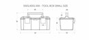 Cassetta porta attrezzi in plastica 320x150x130mm adattabile a Fiat 5137750