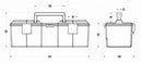 Cassetta porta attrezzi in plastica 430x150x130mm adattabile a Fiat 5135060.