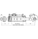 Ama Terzo punto trattore idraulico cat. III 700-940mm con 2 Tubi 3/8” 2SN alesaggio 90mm