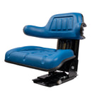 Sedile avvolgente in sky blu con sospensione meccanica