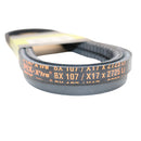 Cinghia BX 107 adattabile al riferimento originale BCS Duplex 36220017